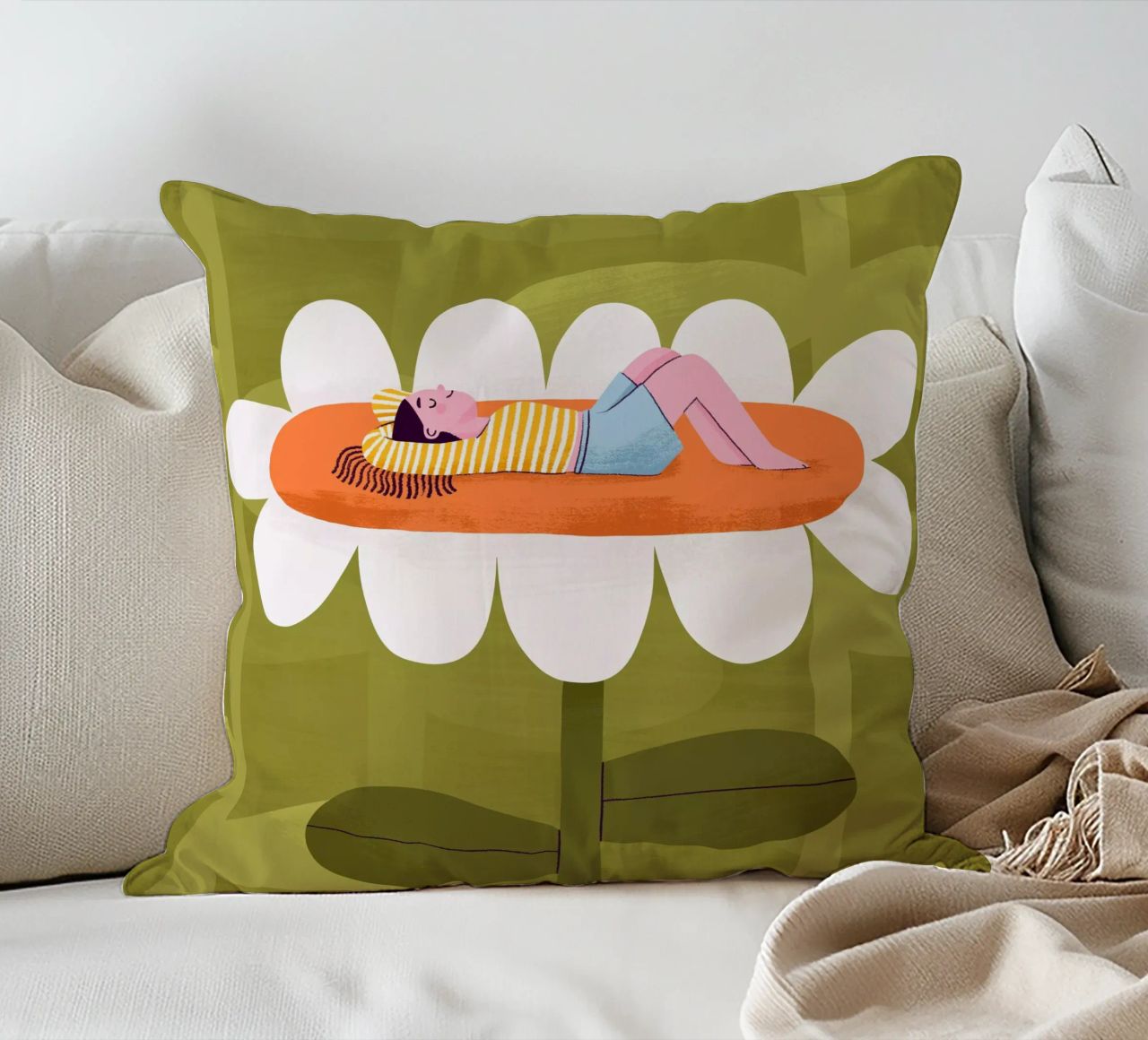 S'épanouir à son rythme coussin de JillGori