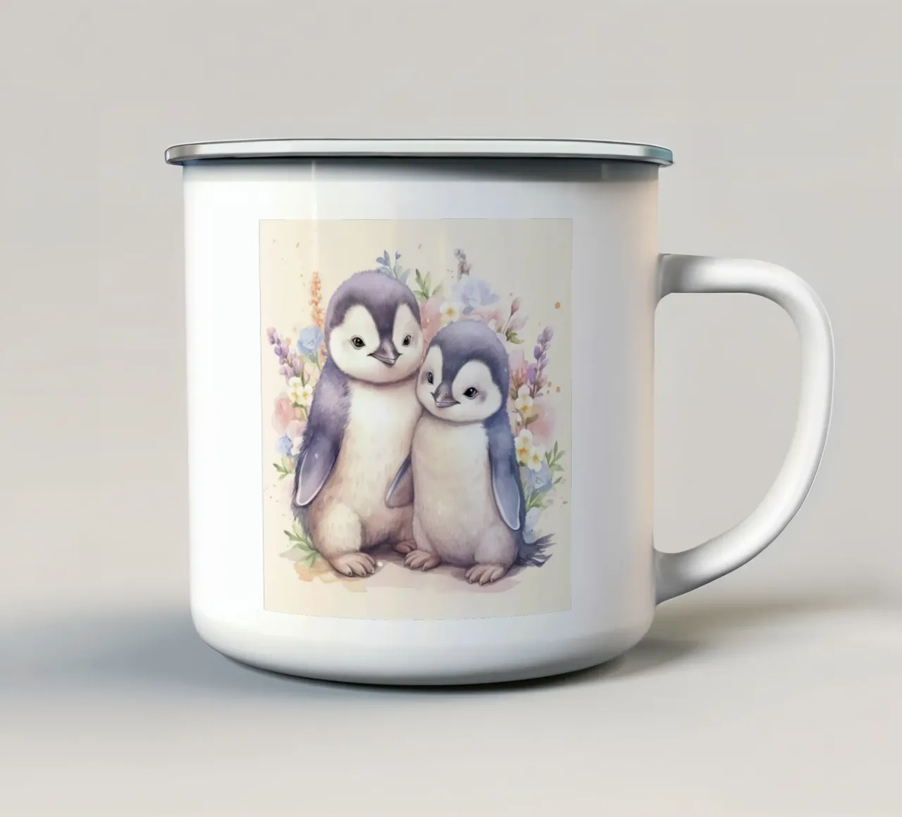 Baby pinguini tazza in smalto da Happy Littles