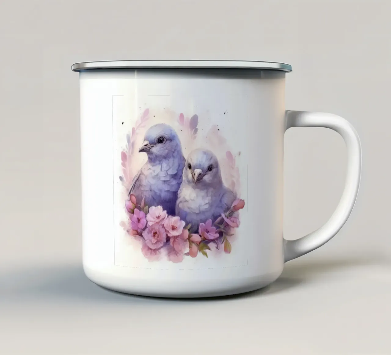 Piccoli piccioni tazza in smalto da Happy Littles