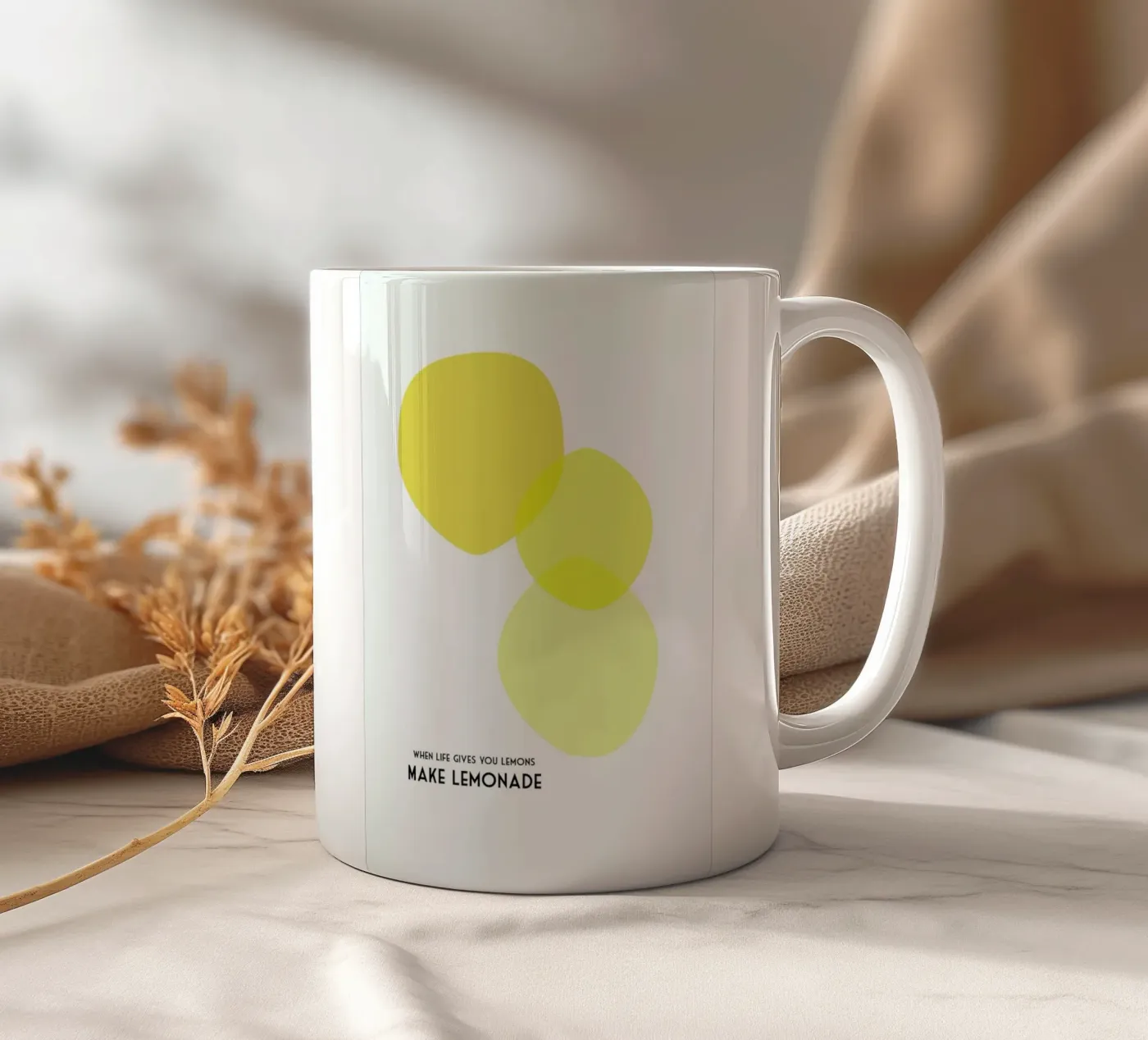 Lemons 2 ceramic mug by Trabolt Design