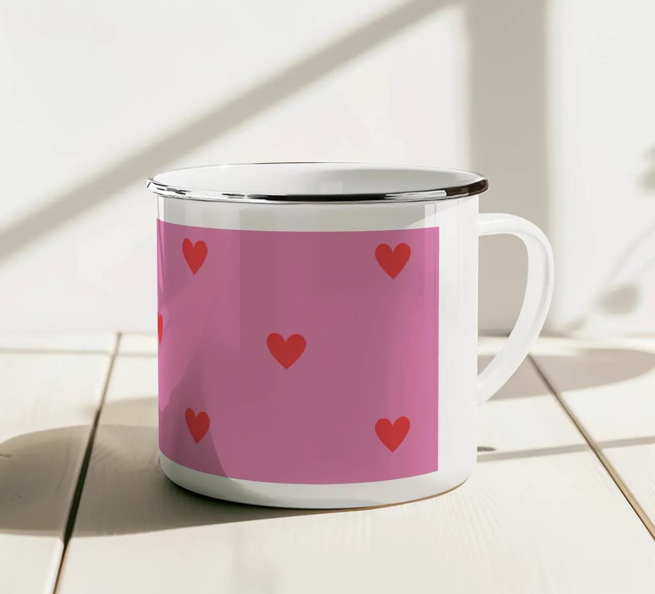 Pink Hearts tazza in smalto da Studio ROSAGRAU