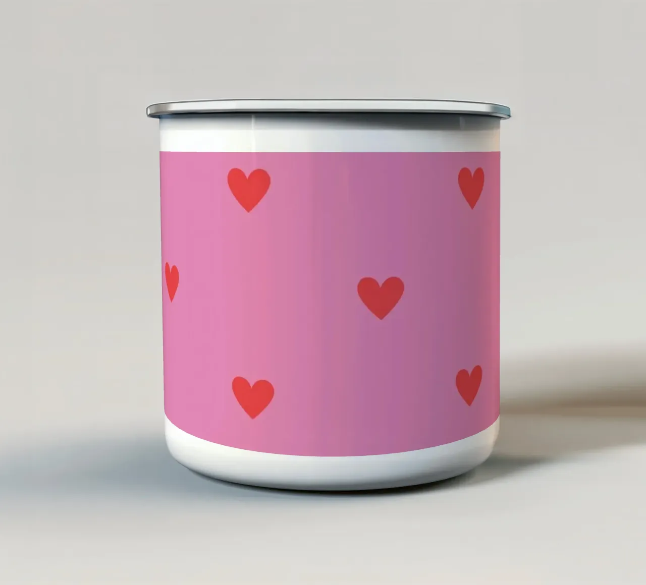 Pink Hearts tazza in smalto da Studio ROSAGRAU