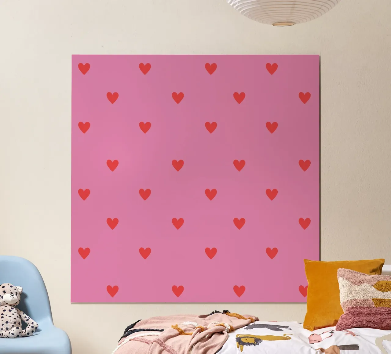 Pink Hearts poster van Studio ROSAGRAU
