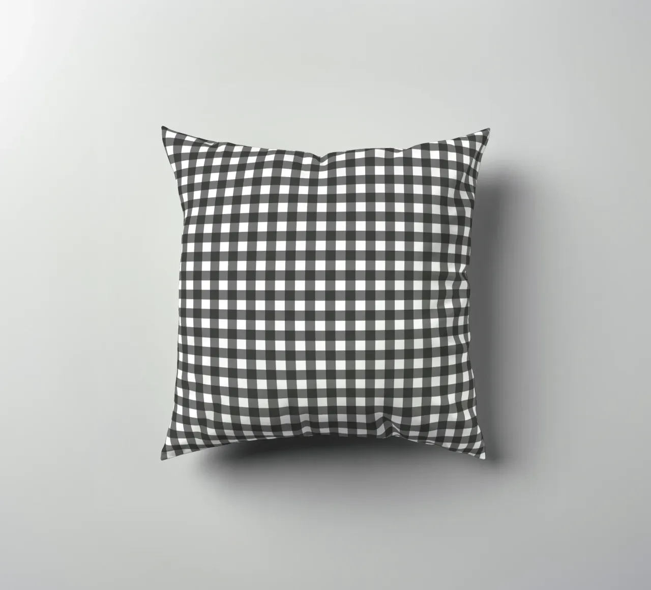 Gingham Check Schwarz cuscino da Studio ROSAGRAU