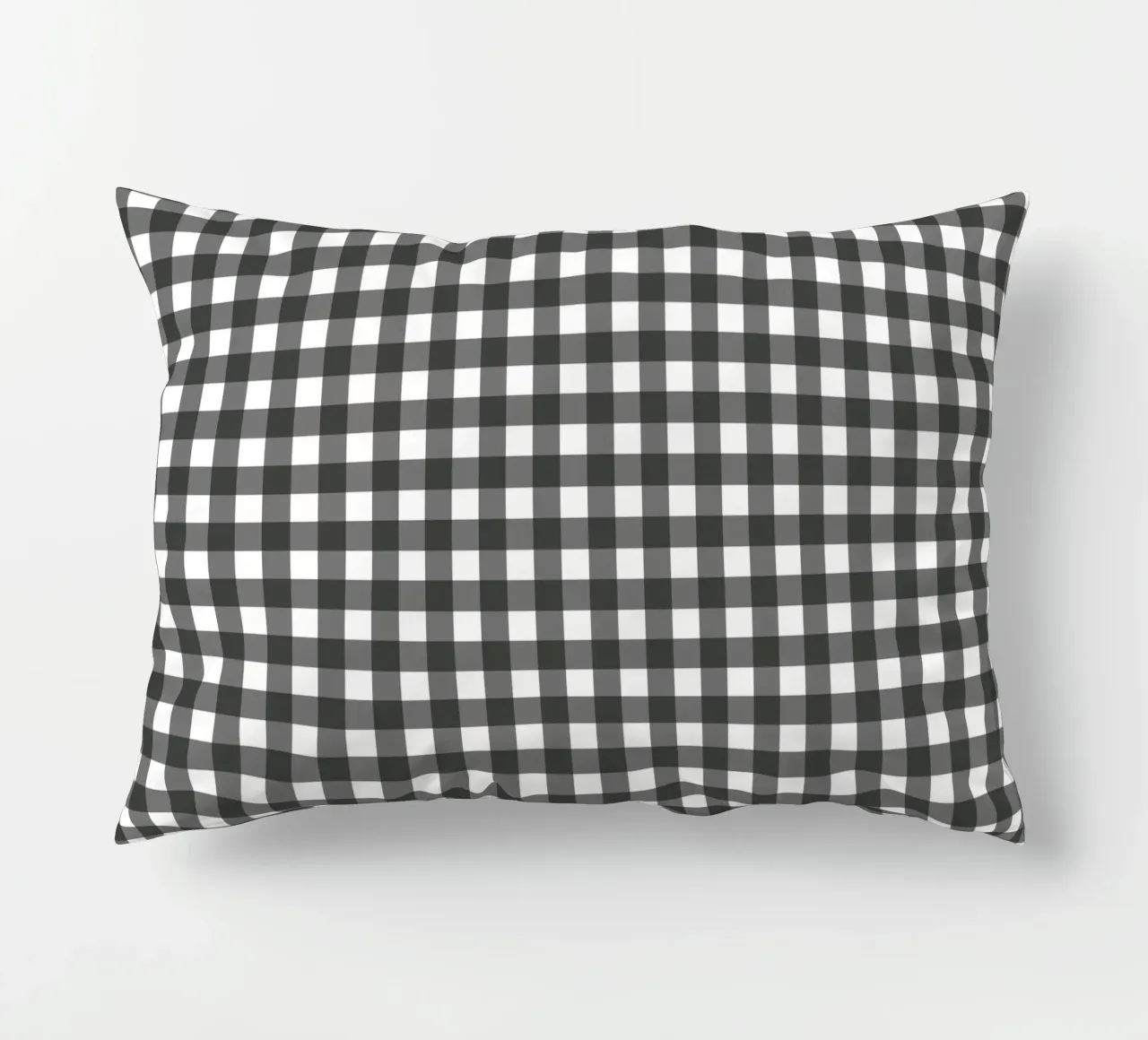 Gingham Check Schwarz cuscino da Studio ROSAGRAU