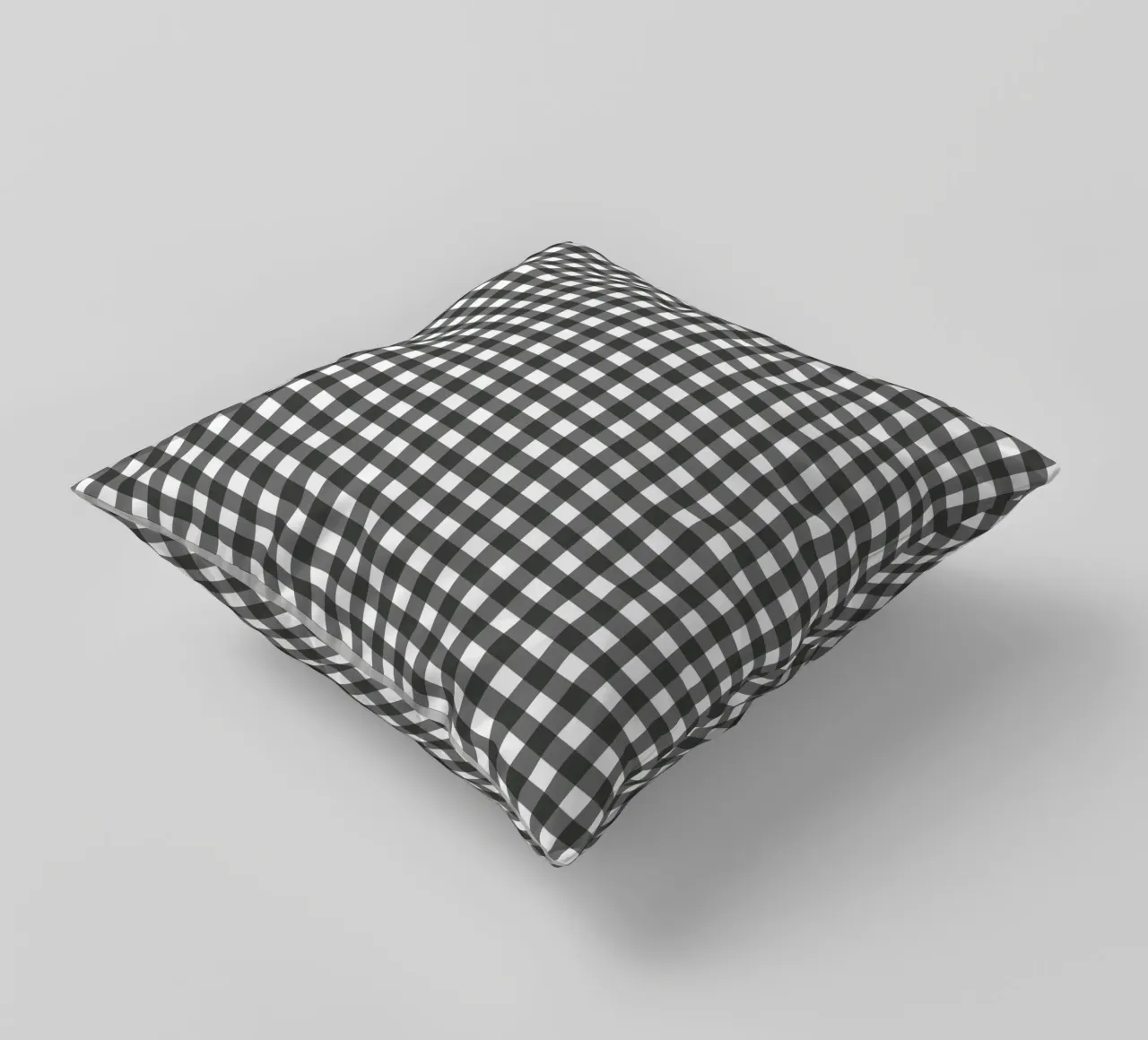 Gingham Check Schwarz cuscino da Studio ROSAGRAU