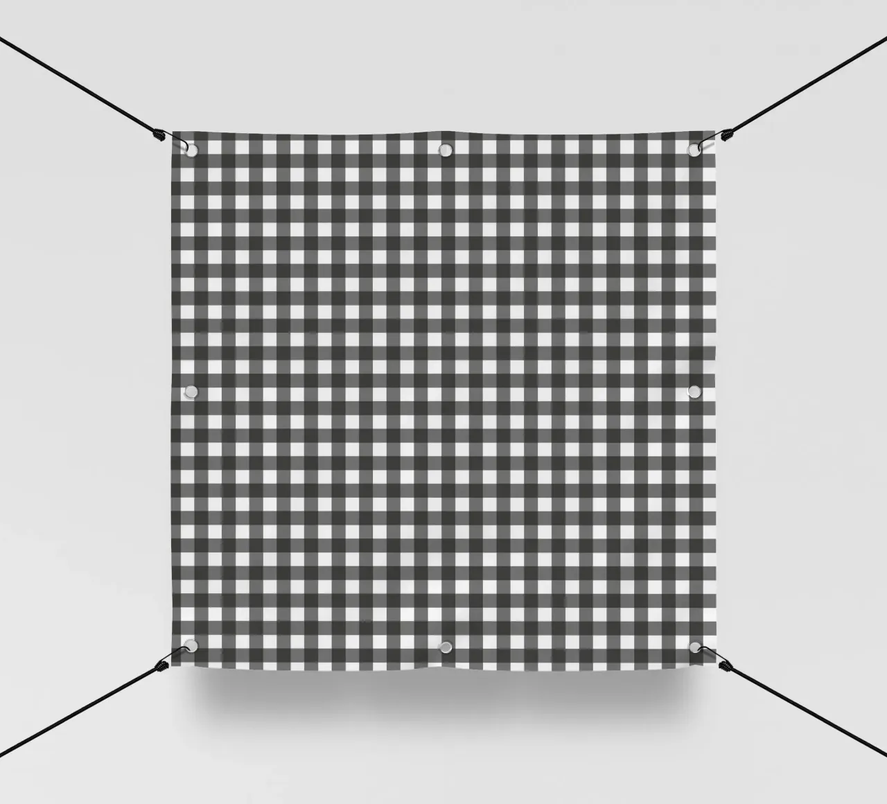 Gingham Check Schwarz telo in pvc da Studio ROSAGRAU