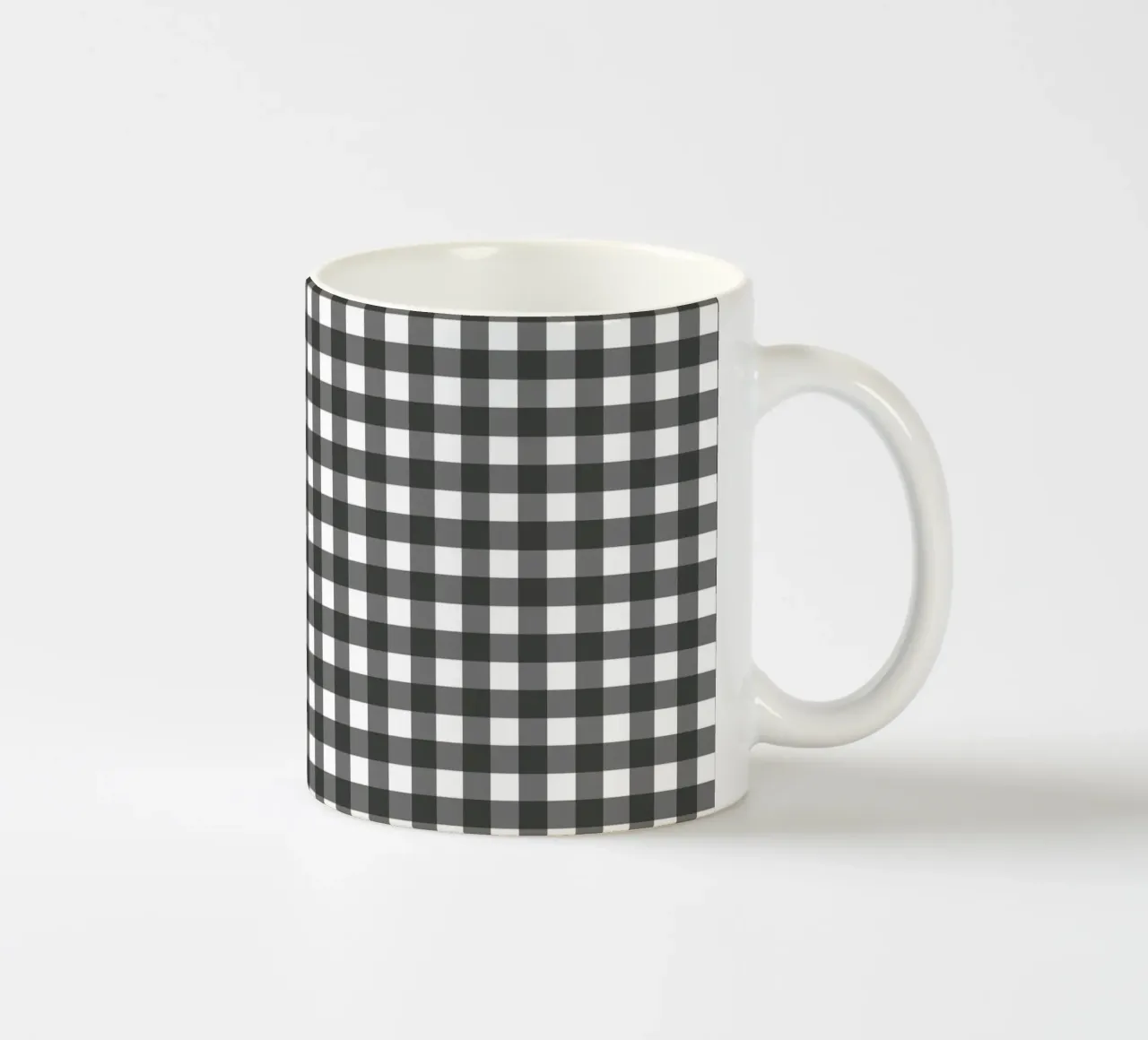 Gingham Check Schwarz tazza in ceramica da Studio ROSAGRAU