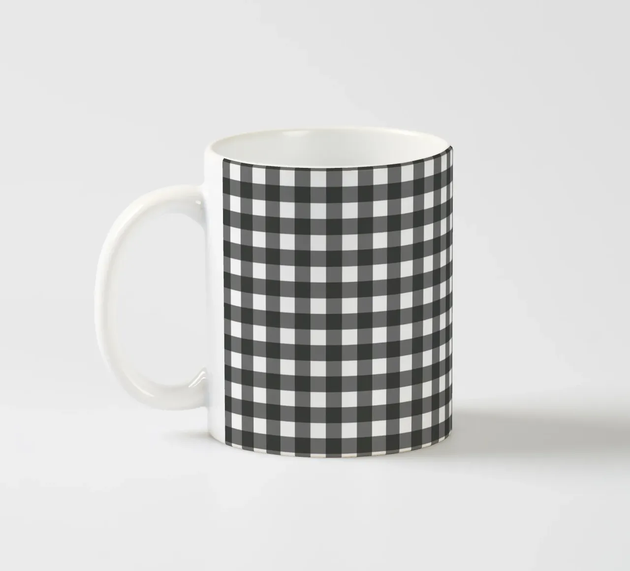 Gingham Check Schwarz tazza in ceramica da Studio ROSAGRAU