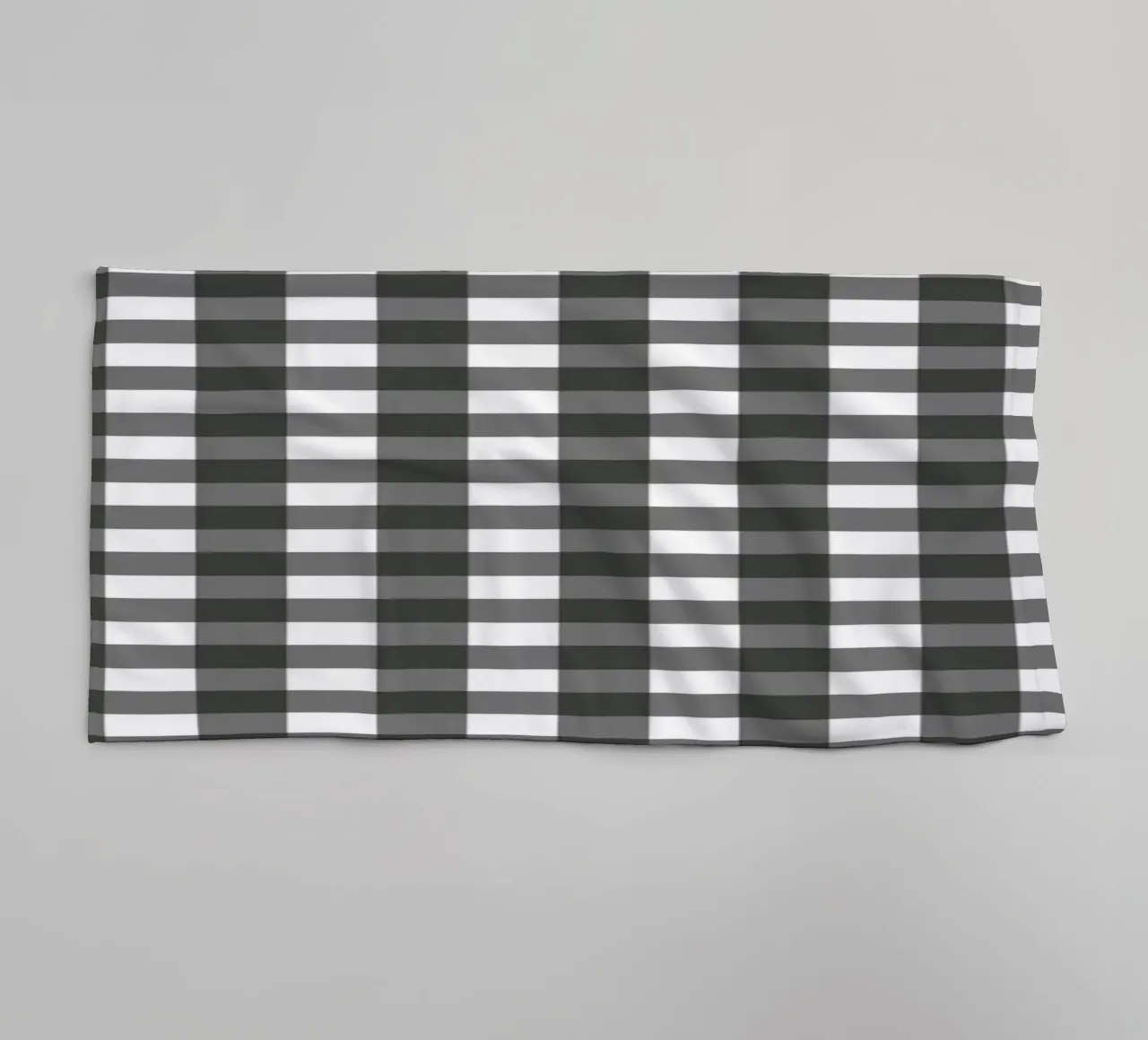 Gingham Check Schwarz asciugamano da bagno da Studio ROSAGRAU