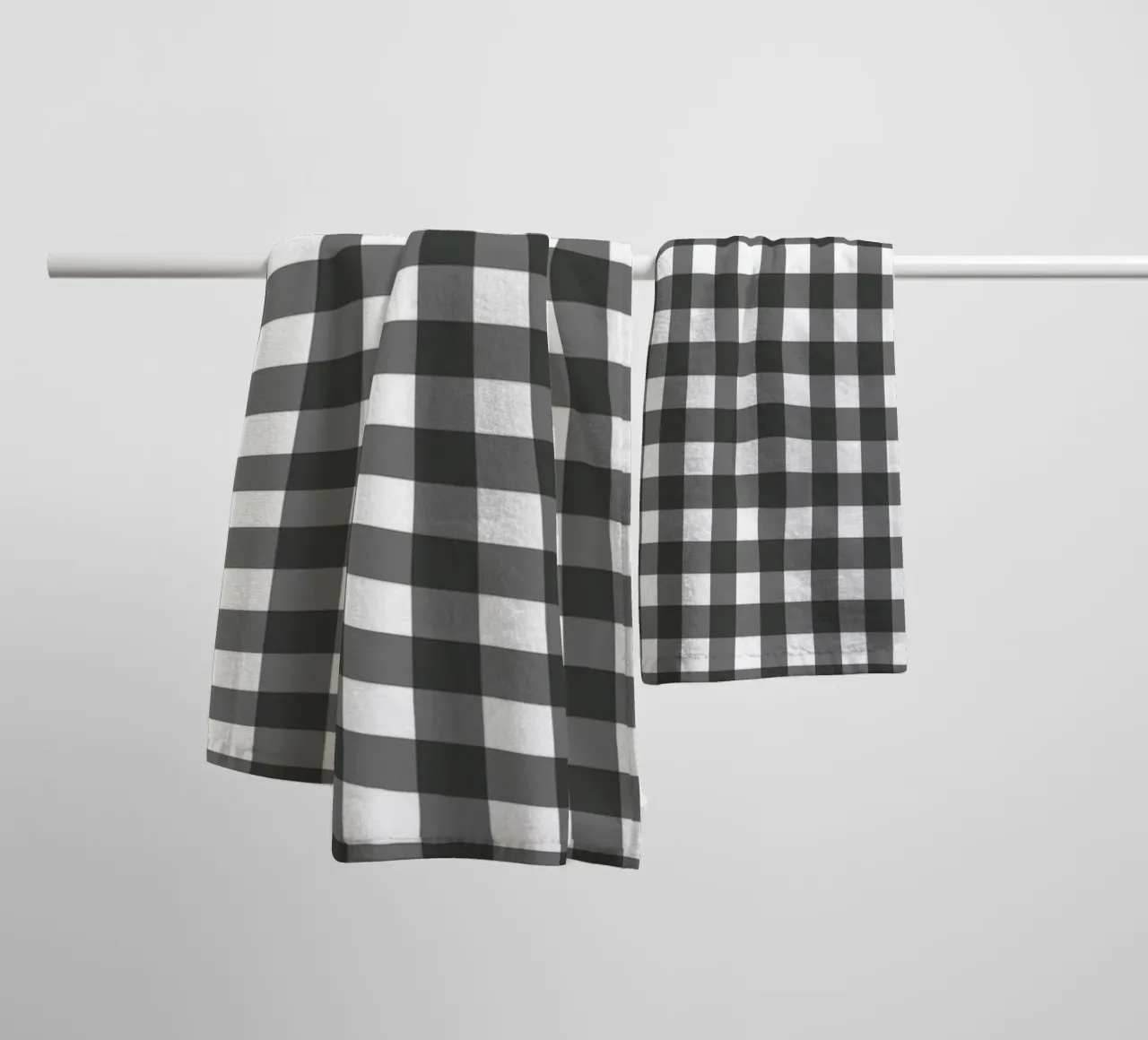 Gingham Check Schwarz asciugamano da bagno da Studio ROSAGRAU