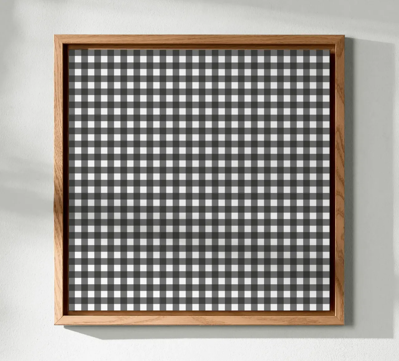 Gingham Check Schwarz alluminio dibond da Studio ROSAGRAU