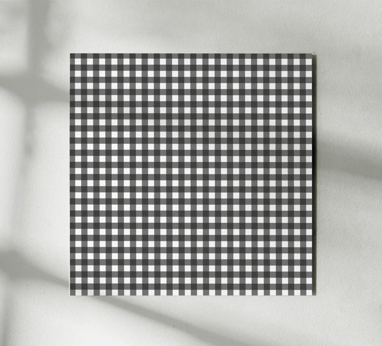 Gingham Check Schwarz alluminio dibond da Studio ROSAGRAU