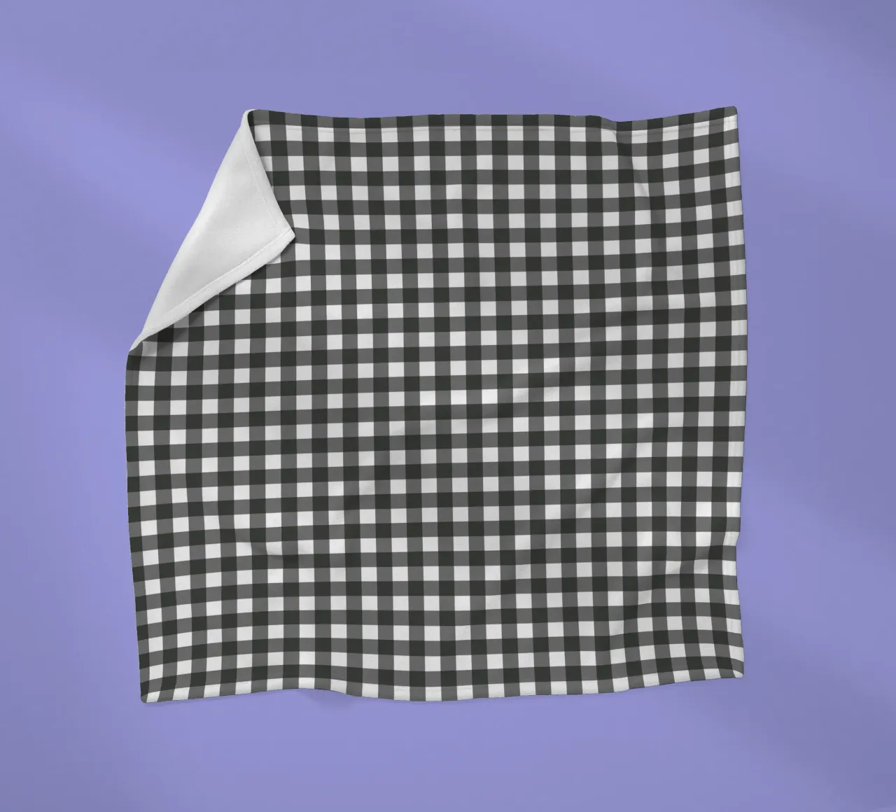 Gingham Check Schwarz coperta in pile da Studio ROSAGRAU