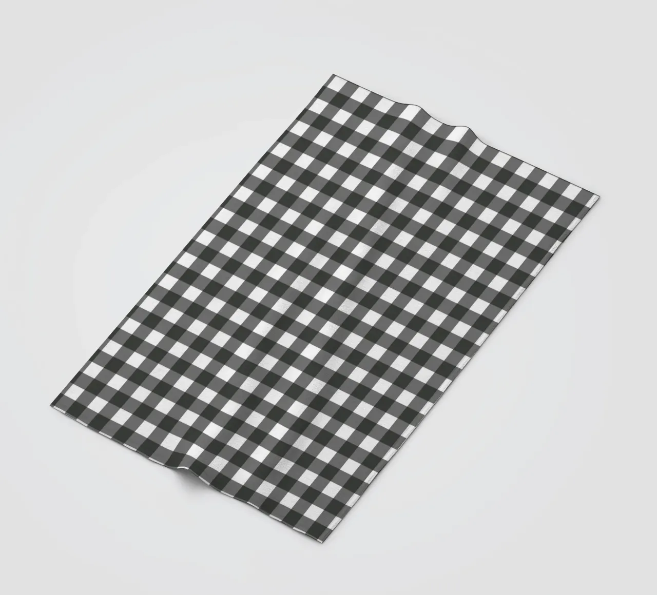 Gingham Check Schwarz coperta in pile da Studio ROSAGRAU