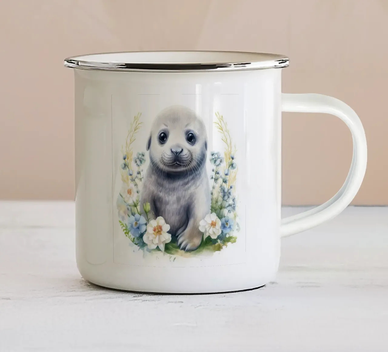 Sigillo del bambino tazza in smalto da Happy Littles