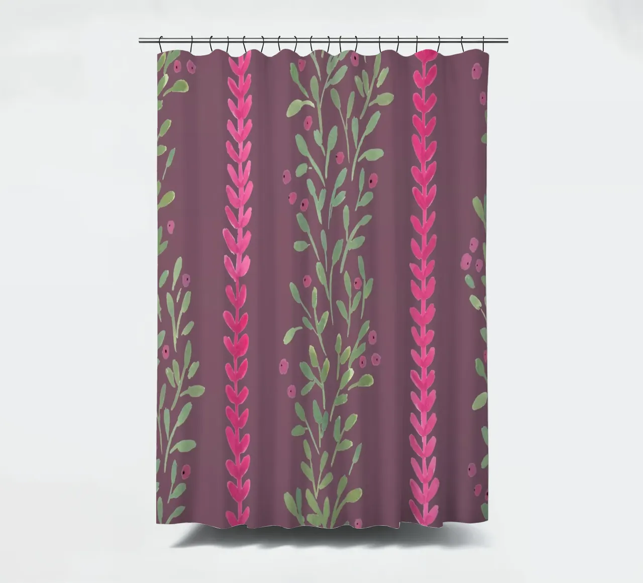 Pink berry lines tenda da doccia da kosarandrea