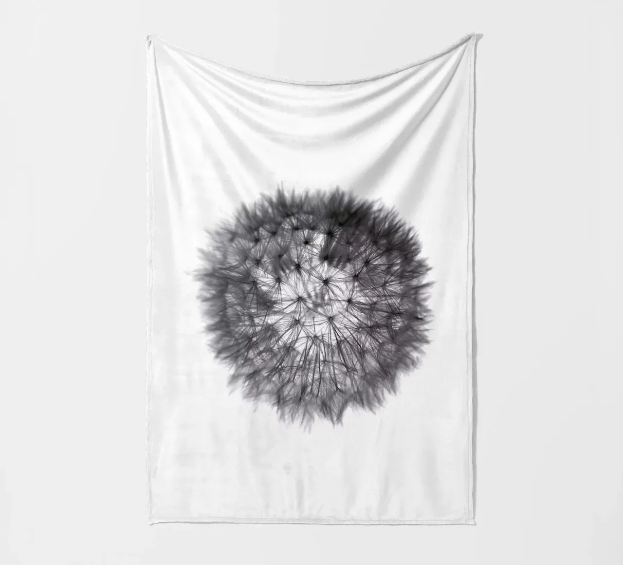 grey GRAFIC dandelion coperta in pile da Studio Nahili