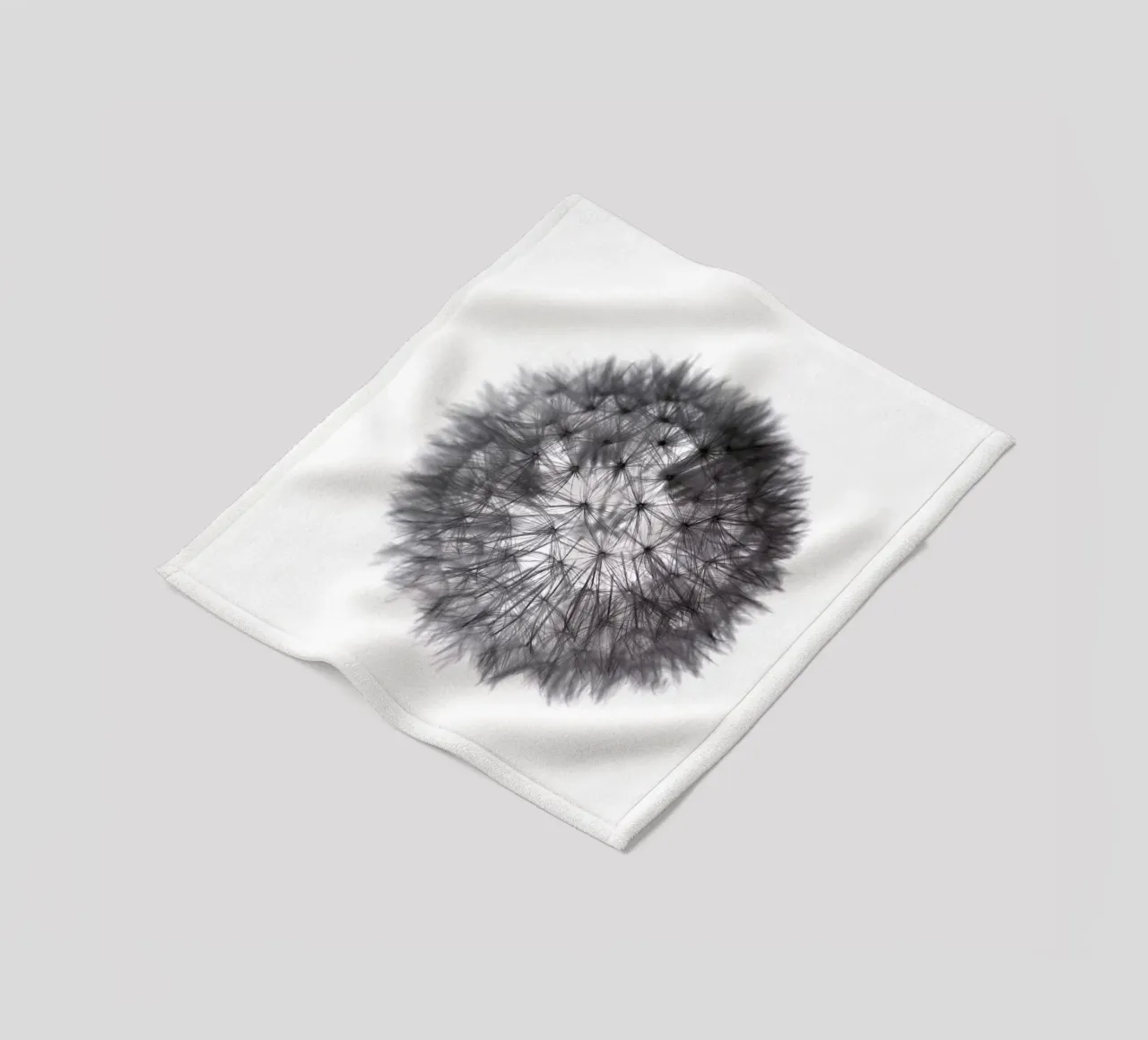 grey GRAFIC dandelion coperta in pile da Studio Nahili