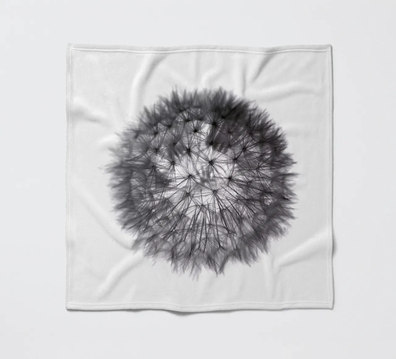 grey GRAFIC dandelion coperta in pile da Studio Nahili