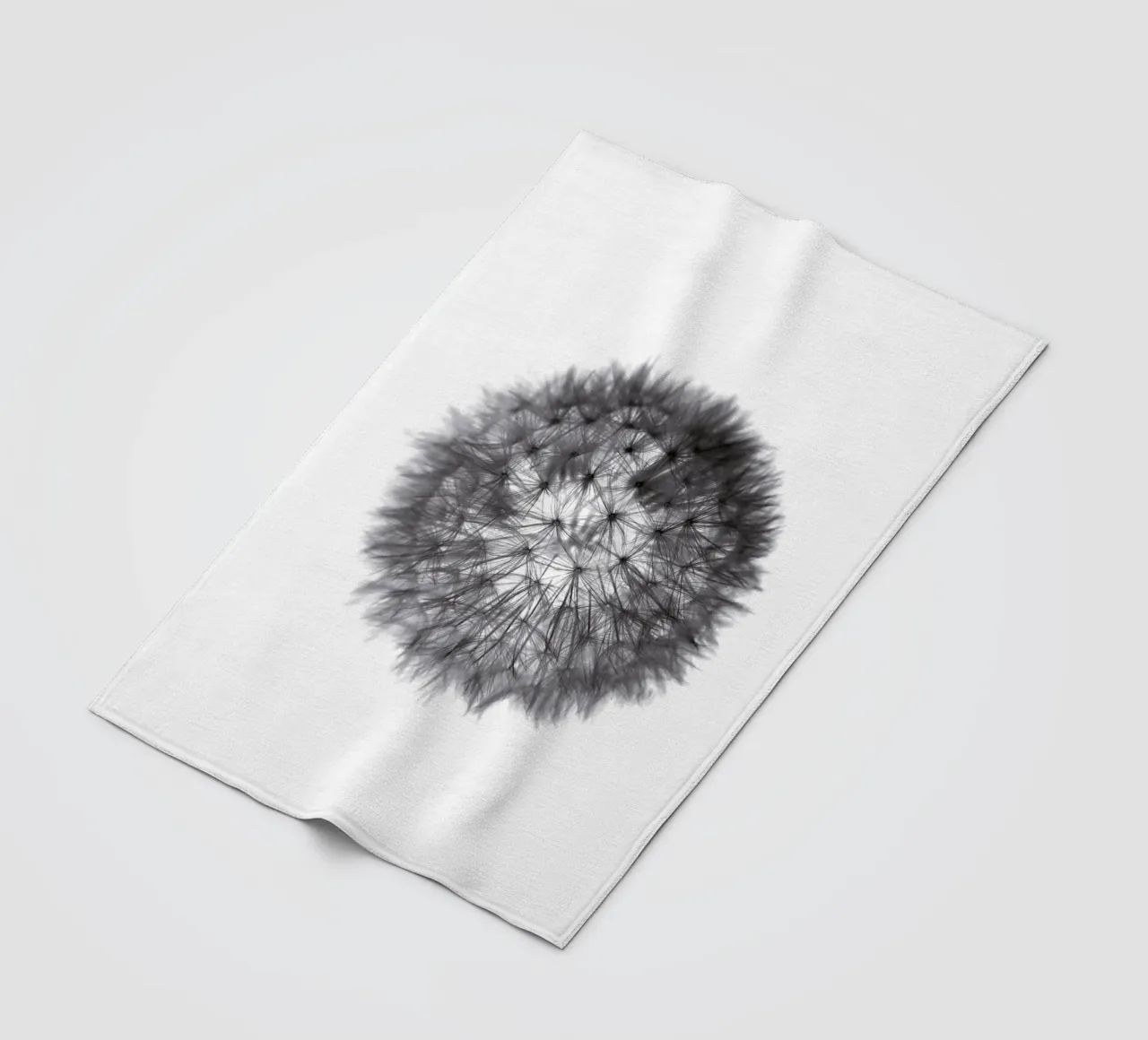 grey GRAFIC dandelion coperta in pile da Studio Nahili