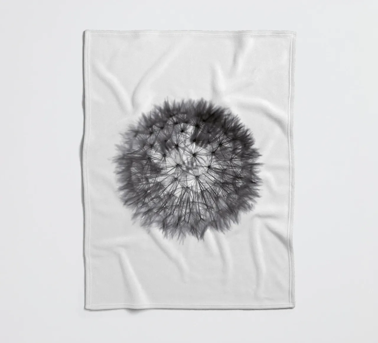 grey GRAFIC dandelion coperta in pile da Studio Nahili