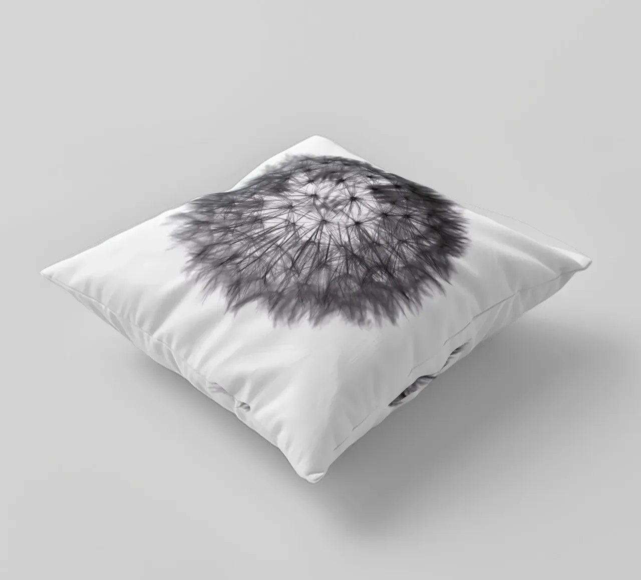 grey GRAFIC dandelion cuscino da Studio Nahili