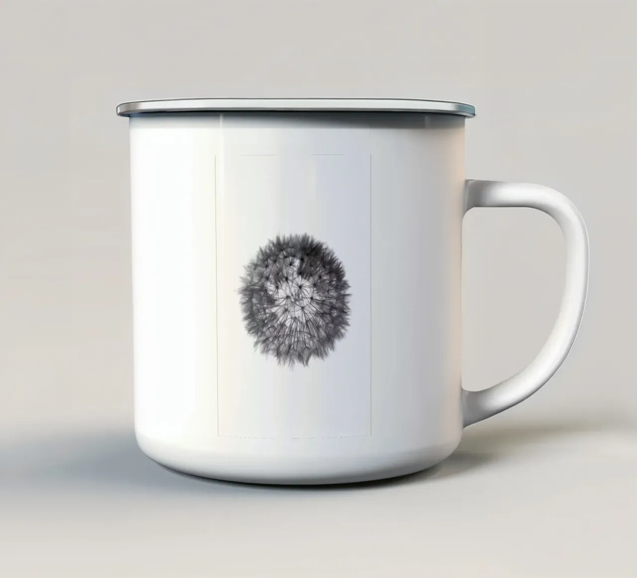 grey GRAFIC dandelion tazza in smalto da Studio Nahili