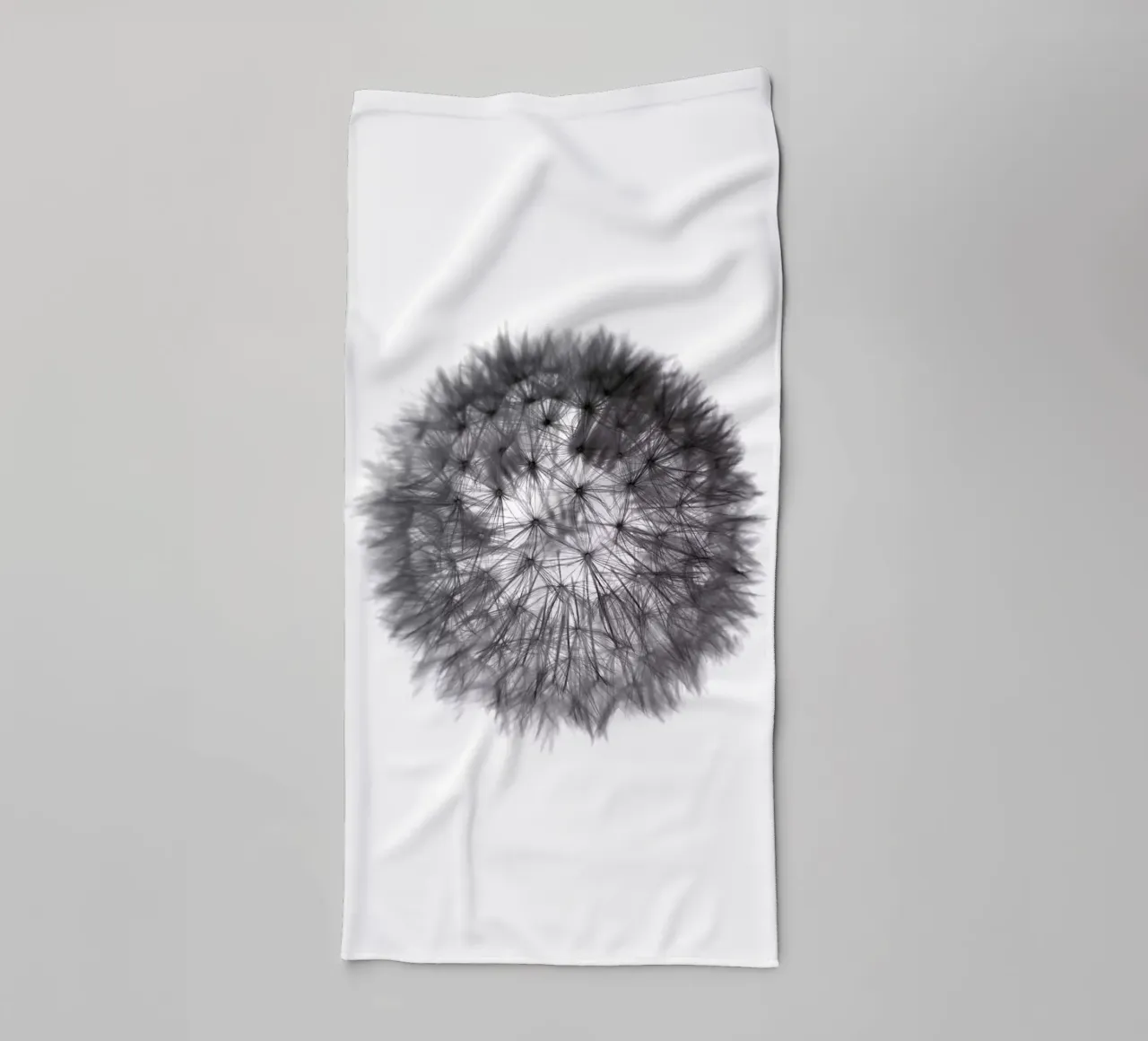 grey GRAFIC dandelion asciugamano da bagno da Studio Nahili