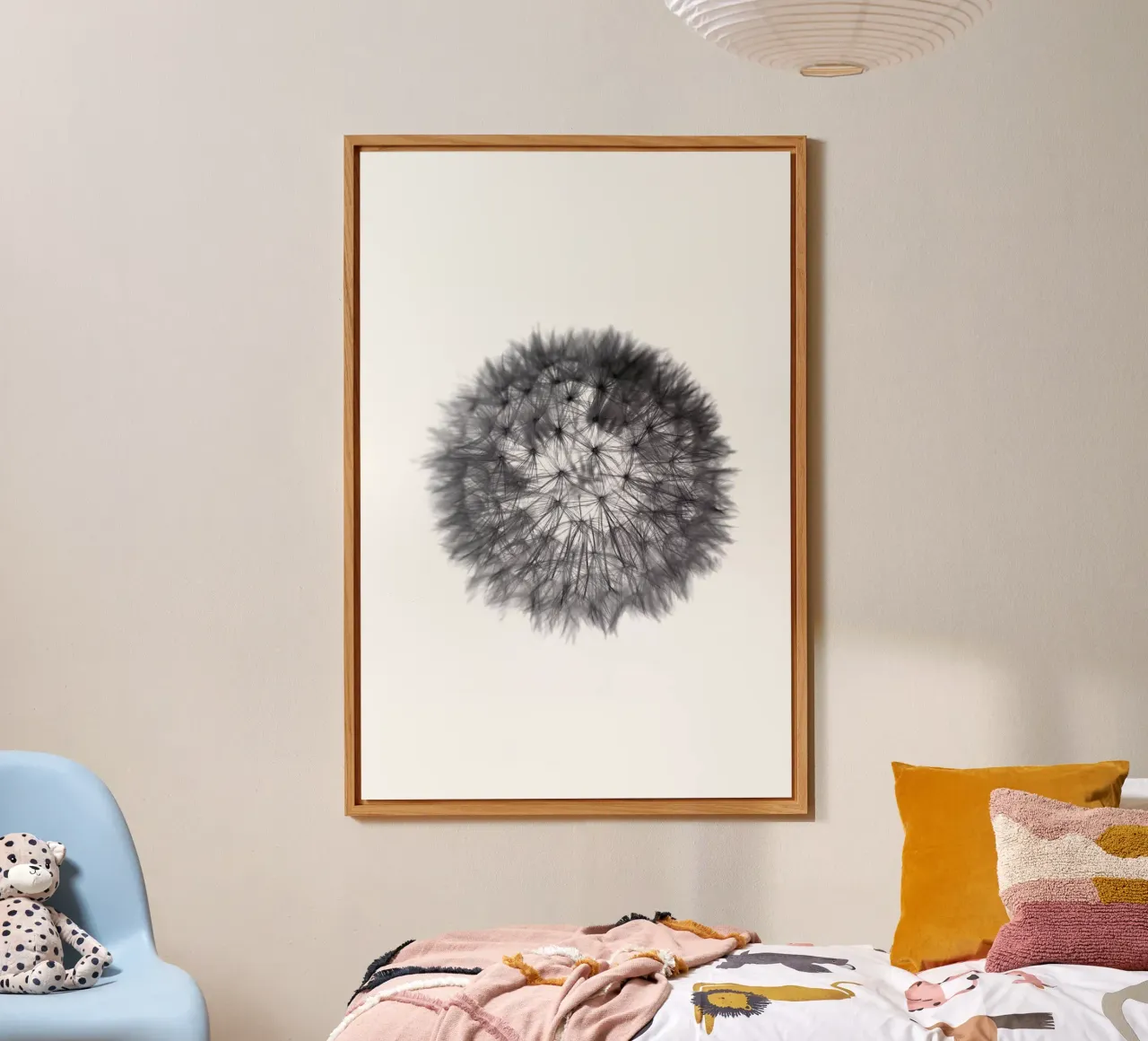 grey GRAFIC dandelion pannello forex da Studio Nahili