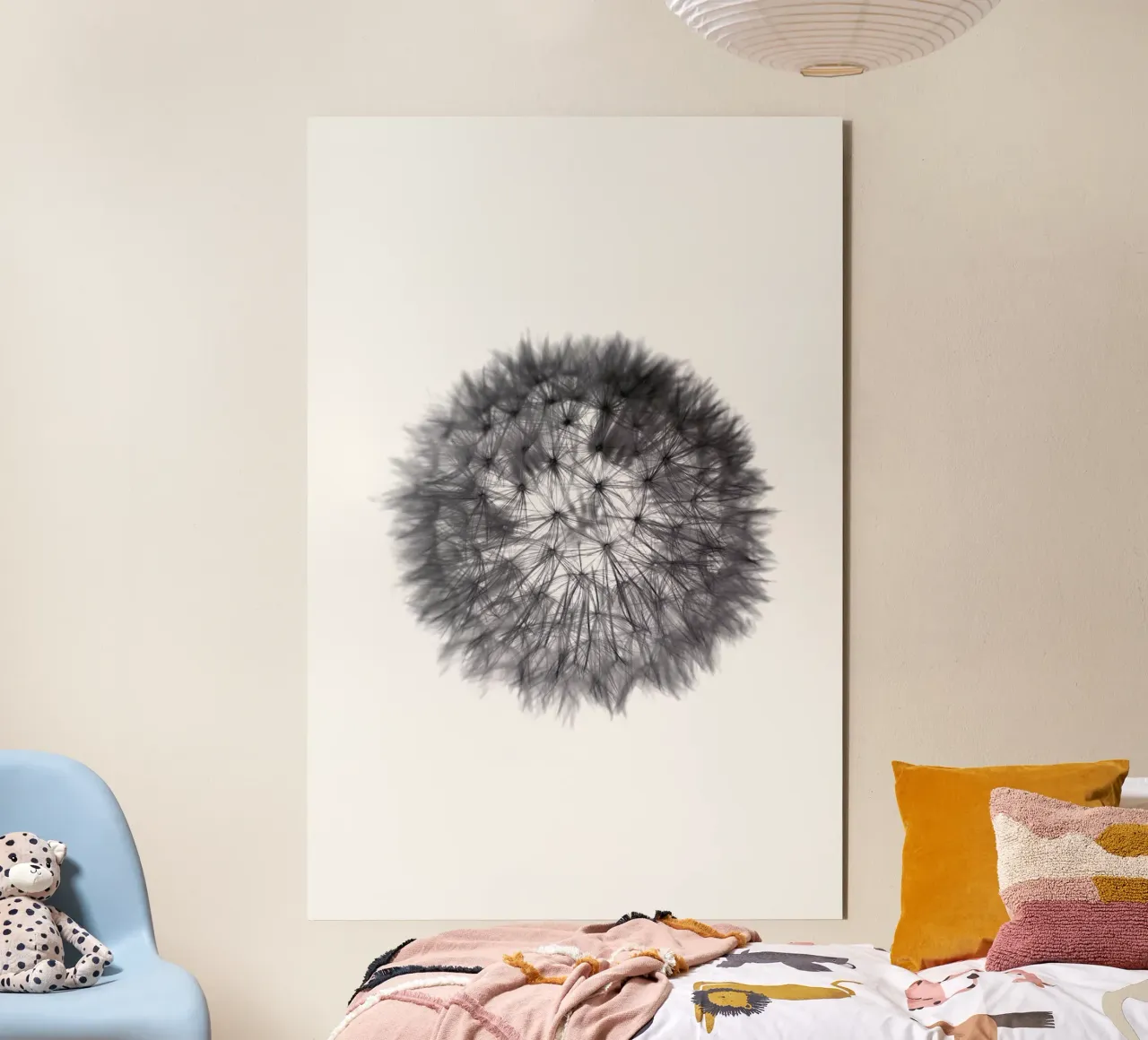 grey GRAFIC dandelion pannello forex da Studio Nahili
