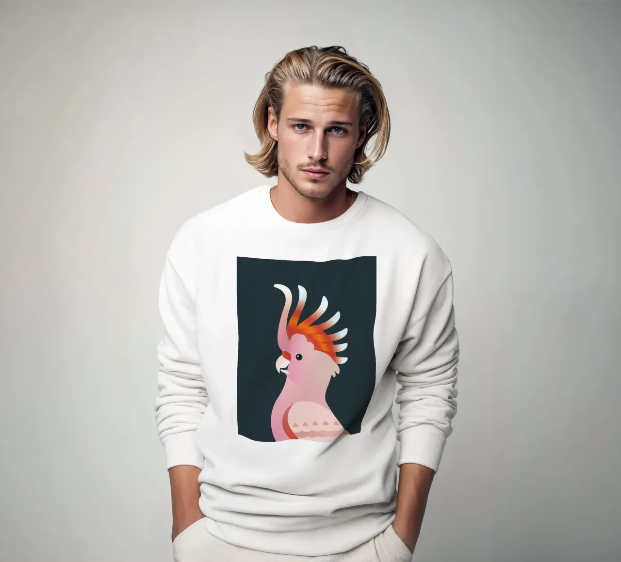 Uccello cacatua rosa felpa da Schuhmann Design