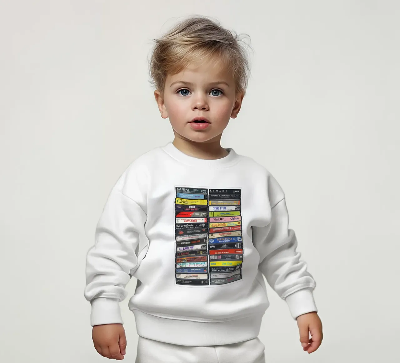 1980s Film Thema's Print baby sweatshirt van MrMustardPrints