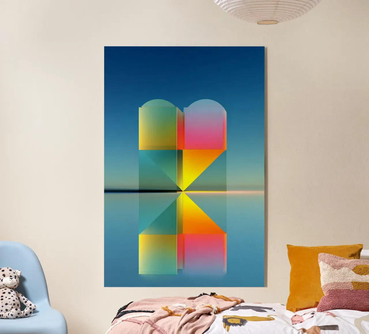 Reflections of a Geometric Heart plexiglass da Mosaic Dialogue