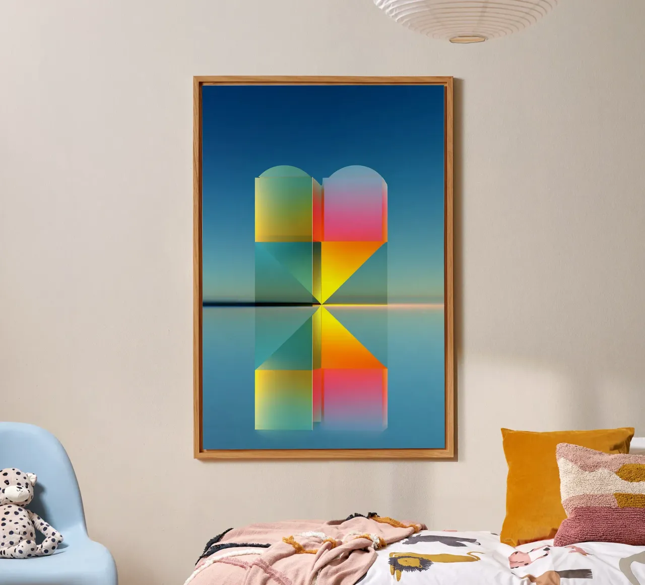 Reflections of a Geometric Heart alluminio dibond da Mosaic Dialogue