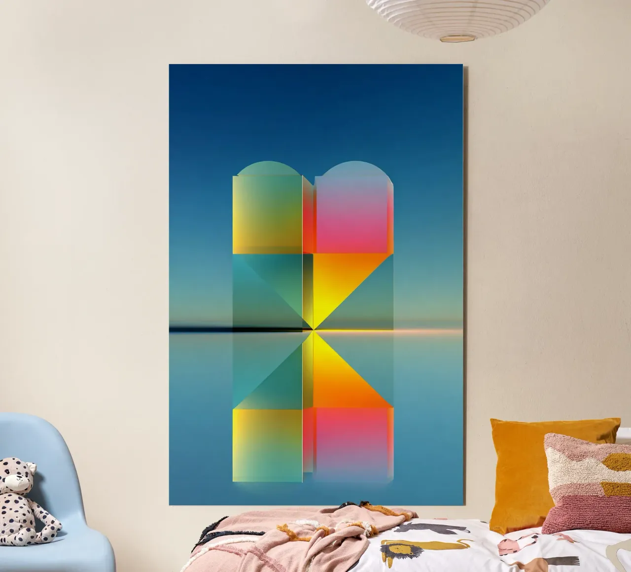 Reflections of a Geometric Heart alluminio dibond da Mosaic Dialogue
