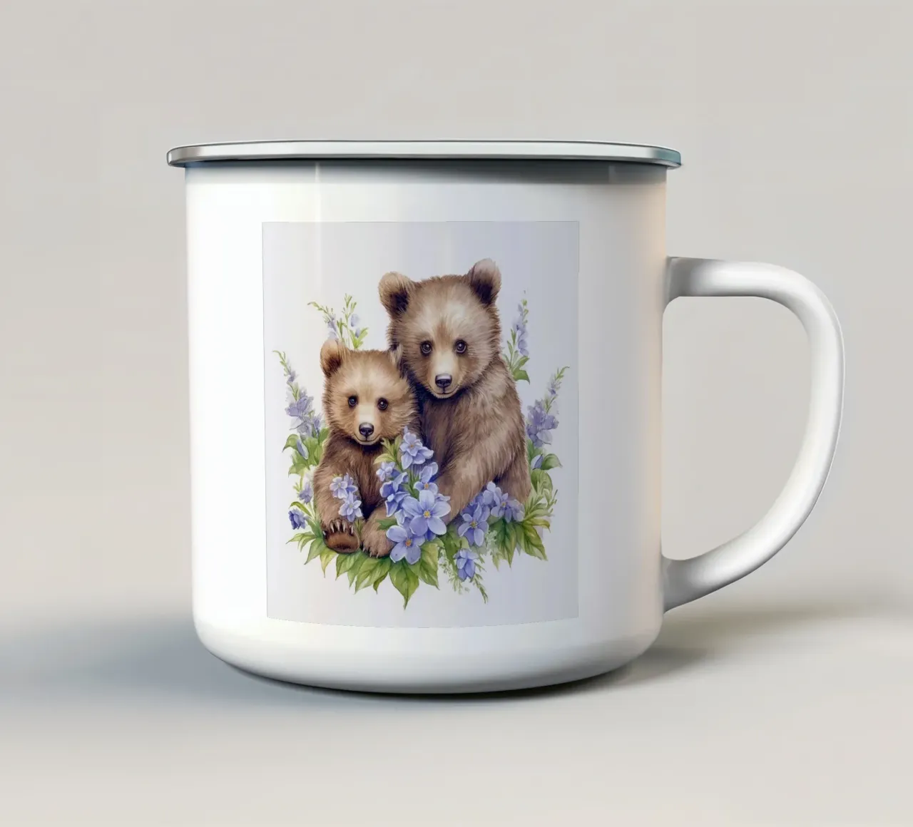 Cuccioli di orso tazza in smalto da Happy Littles