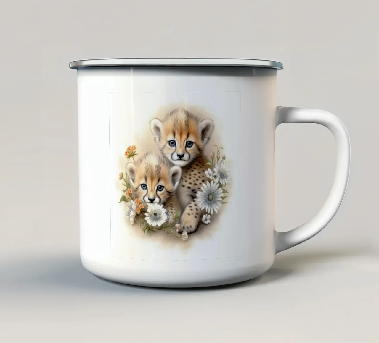 Piccoli ghepardi tazza in smalto da Happy Littles