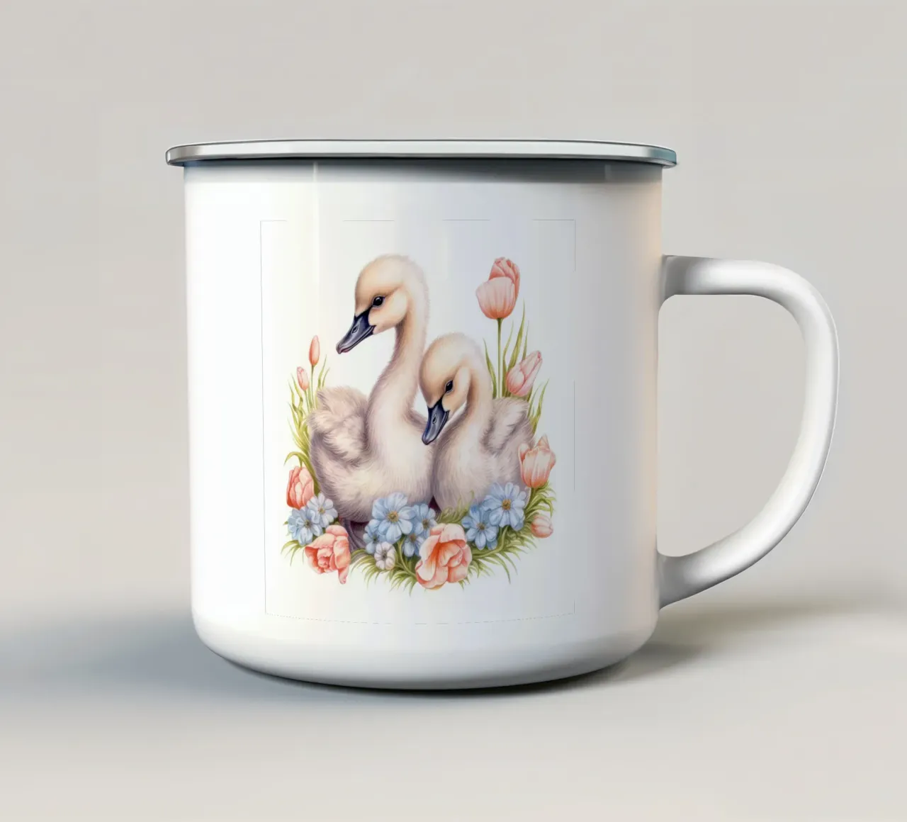 Piccoli cigni tazza in smalto da Happy Littles