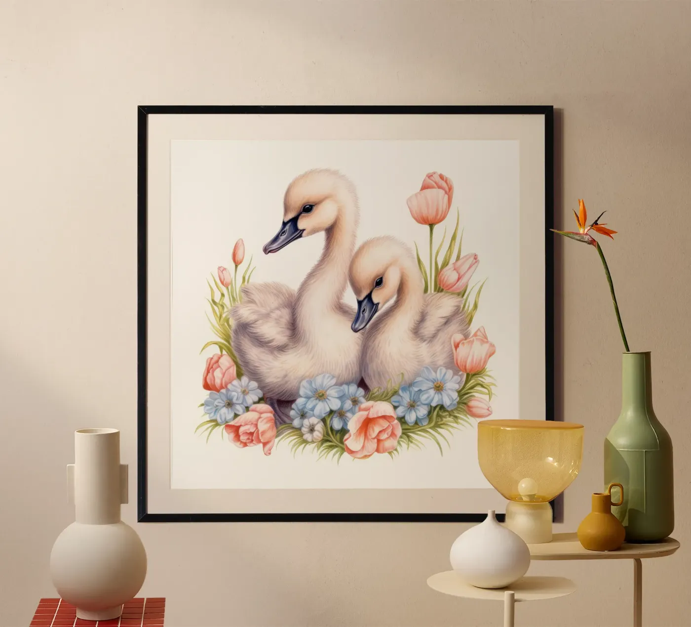 Baby Swans poster da Happy Littles