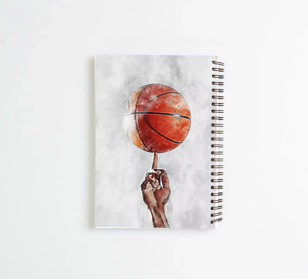 Basketball - ball 2 spiral notebook by Mateo