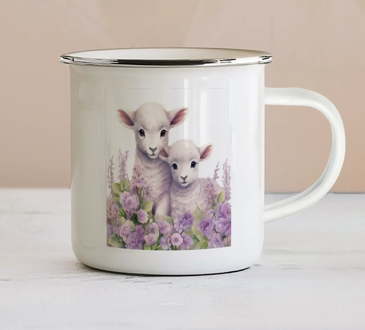 Agnellini tazza in smalto da Happy Littles