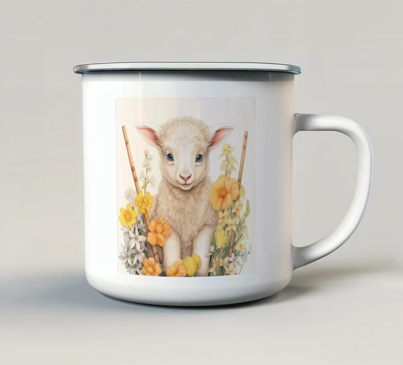 Agnellino tazza in smalto da Happy Littles