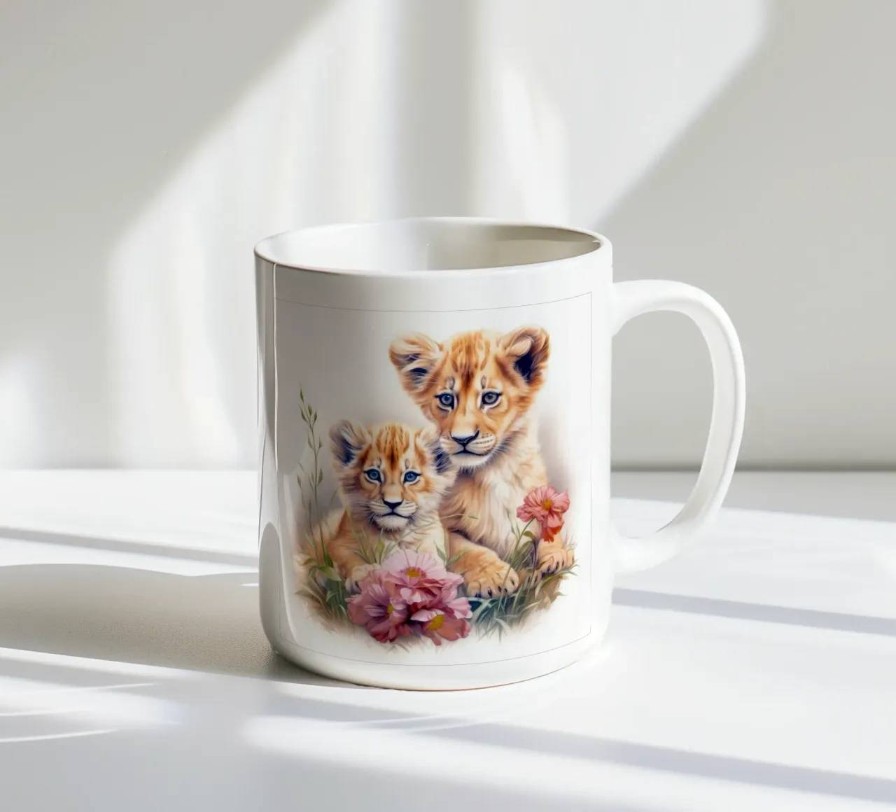 Baby leeuwenwelpen keramische mok van Happy Littles
