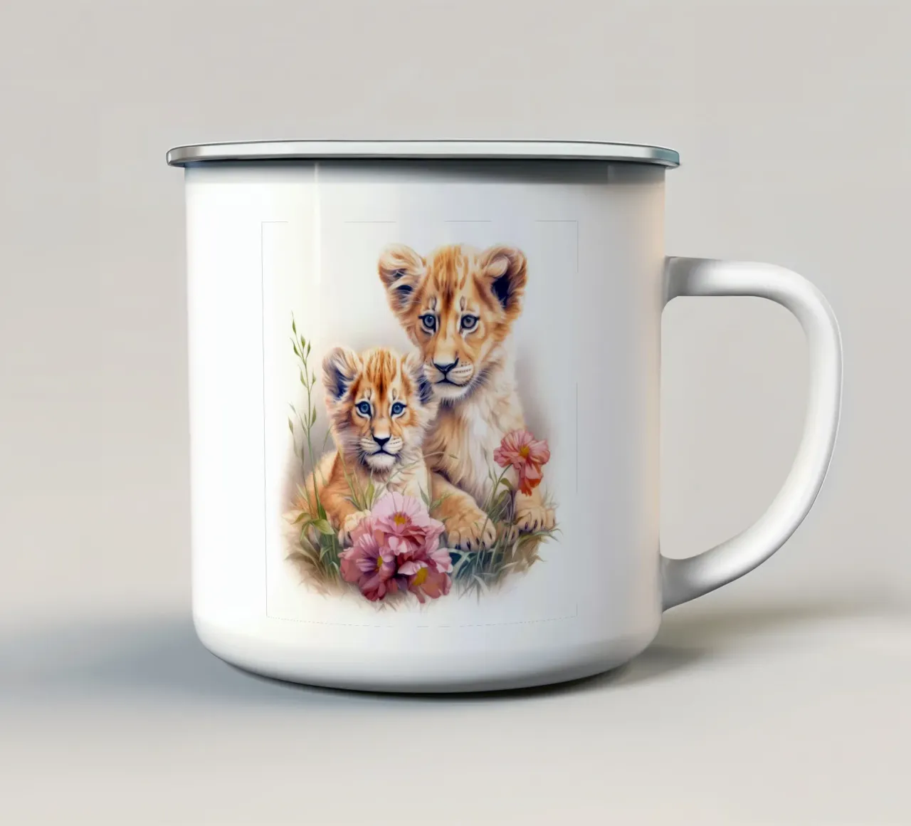 Cuccioli di leone tazza in smalto da Happy Littles