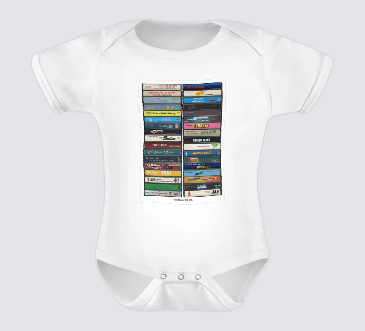 Thème TV des années 80 - Imprimé body bébé de MrMustardPrints