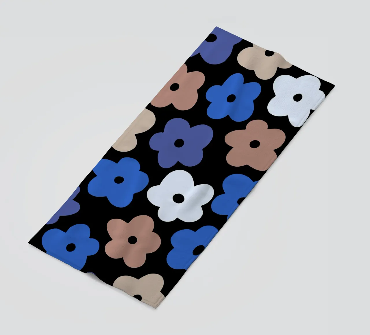 Motivo floreale blu telo mare da Little Dean