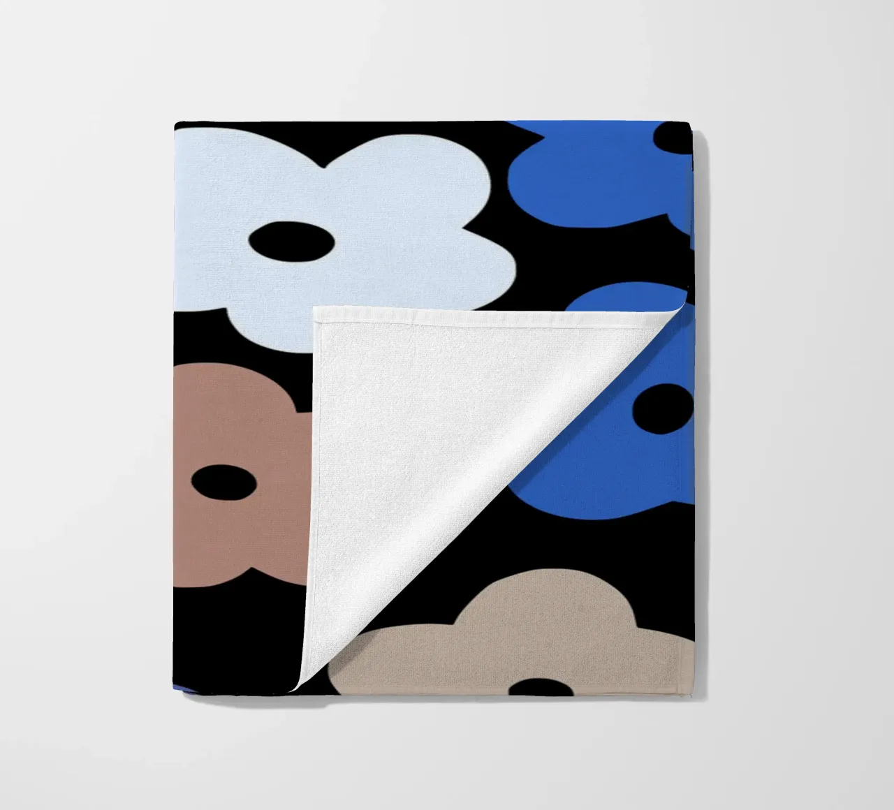 Motivo floreale blu telo mare da Little Dean