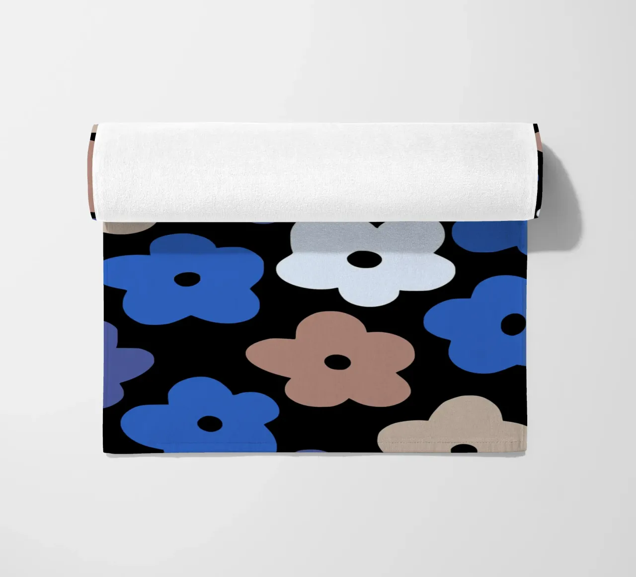 Motivo floreale blu telo mare da Little Dean