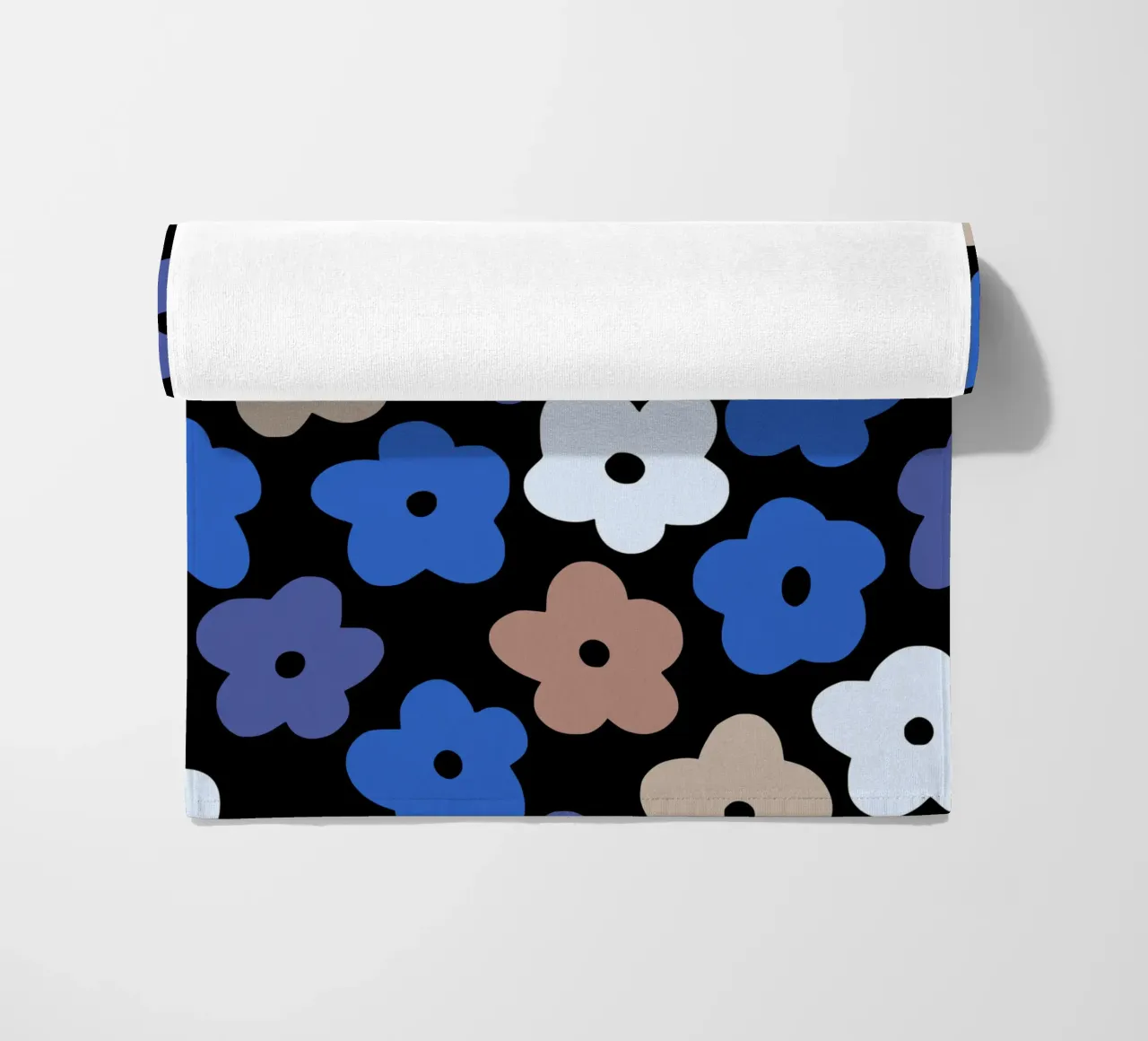 Motivo floreale blu telo mare da Little Dean